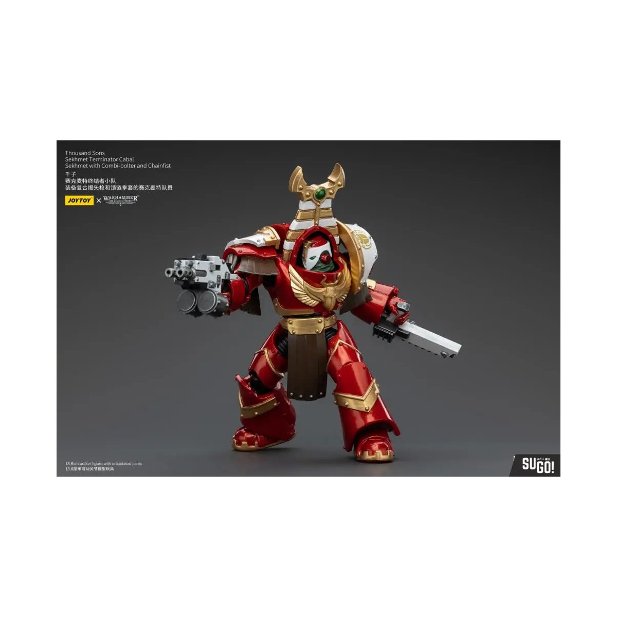 JoyToy Space Marine - Mille figli Sekhmet Terminator Cabal - Sekhmet con mitragliatrice e pugno a catena - L'Eresia di Horus