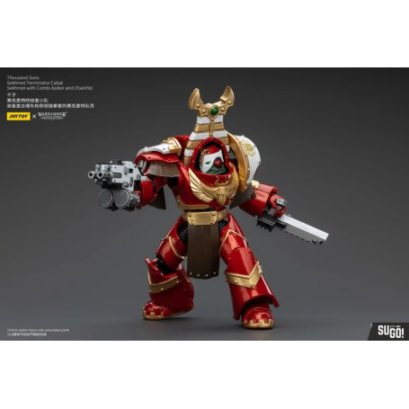 JoyToy Space Marine - Mille figli Sekhmet Terminator Cabal - Sekhmet con mitragliatrice e pugno a catena - L'Eresia di Horus