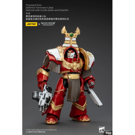 JoyToy Space Marine - Mille figli Sekhmet Terminator Cabal - Sekhmet con mitragliatrice e pugno a catena - L'Eresia di Horus