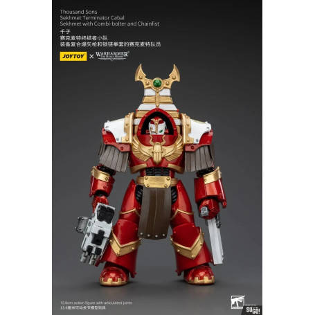 JoyToy Space Marine - Mille figli Sekhmet Terminator Cabal - Sekhmet con mitragliatrice e pugno a catena - L'Eresia di Horus