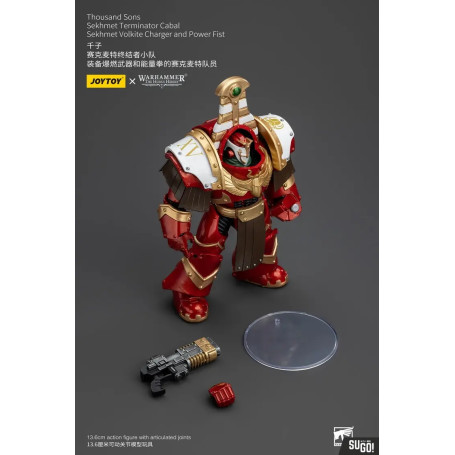 JoyToy Space Marine - Mille figli Sekhmet Terminator Cabal - Sekhmet con caricatore Volkite e pugno di potere