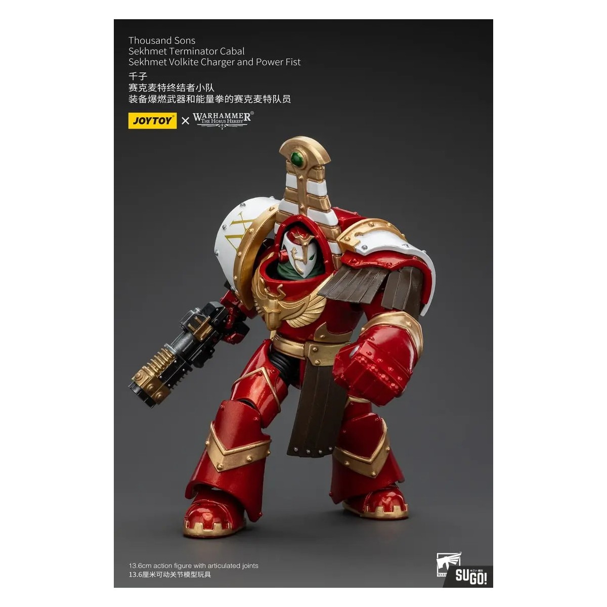 JoyToy Space Marine - Mille figli Sekhmet Terminator Cabal - Sekhmet con caricatore Volkite e pugno di potere