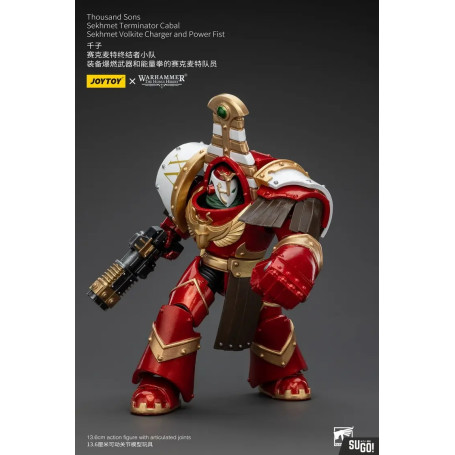 JoyToy Space Marine - Mille figli Sekhmet Terminator Cabal - Sekhmet con caricatore Volkite e pugno di potere