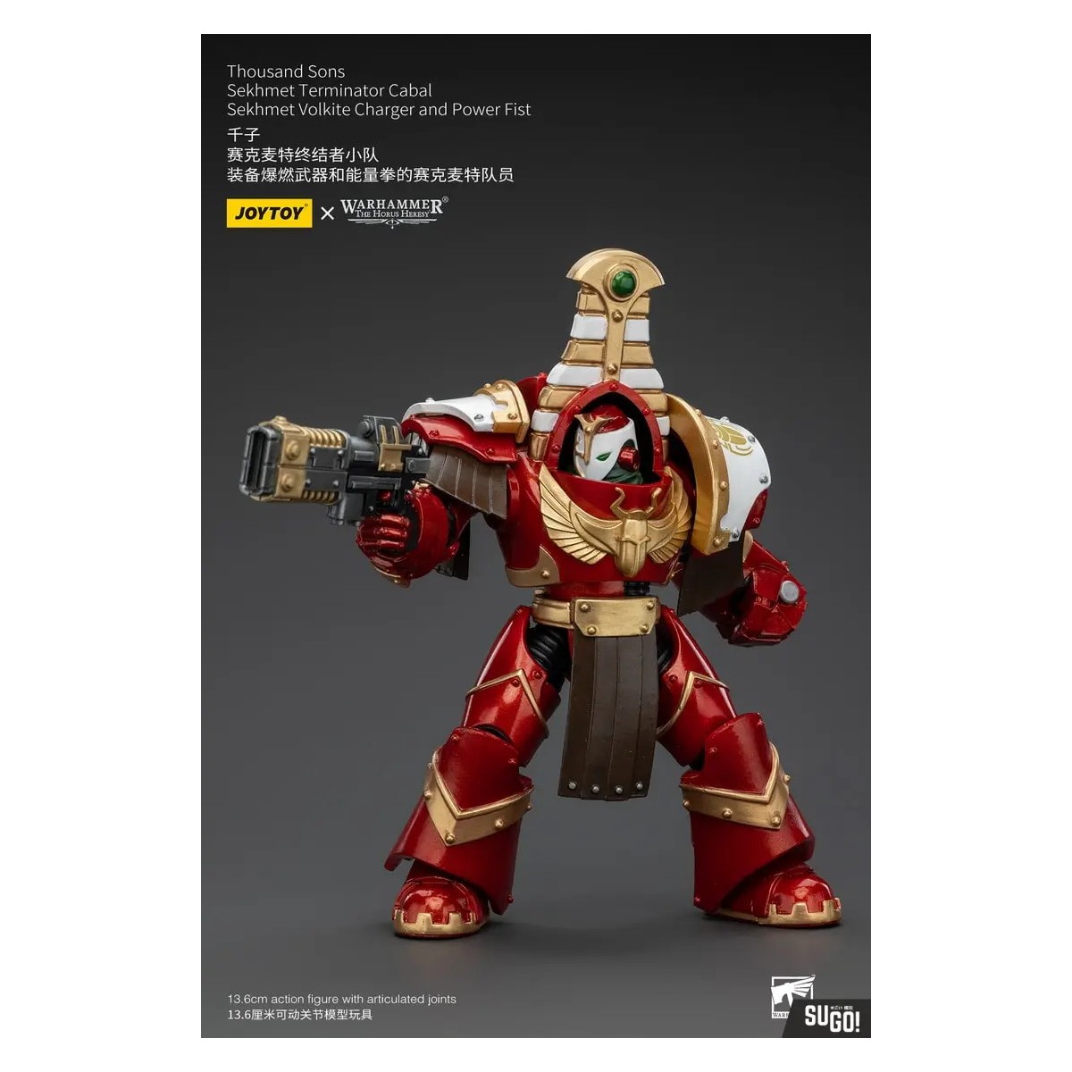 JoyToy Space Marine - Mille figli Sekhmet Terminator Cabal - Sekhmet con caricatore Volkite e pugno di potere