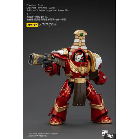 JoyToy Space Marine - Mille figli Sekhmet Terminator Cabal - Sekhmet con caricatore Volkite e pugno di potere
