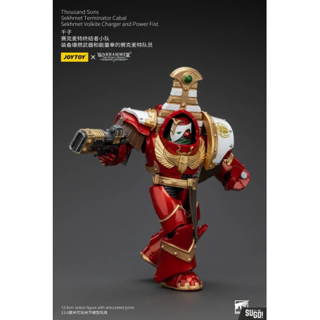 JoyToy Space Marine - Mille figli Sekhmet Terminator Cabal - Sekhmet con caricatore Volkite e pugno di potere