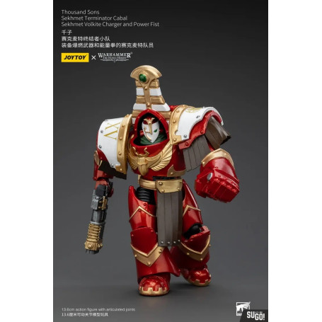 JoyToy Space Marine - Mille figli Sekhmet Terminator Cabal - Sekhmet con caricatore Volkite e pugno di potere