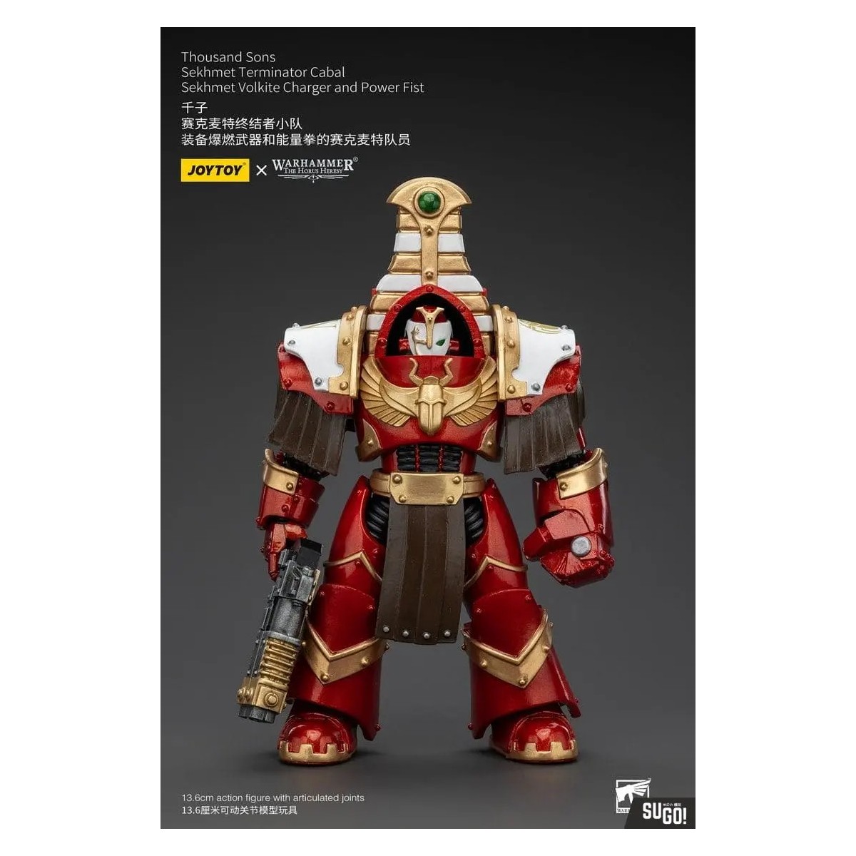JoyToy Space Marine - Mille figli Sekhmet Terminator Cabal - Sekhmet con caricatore Volkite e pugno di potere