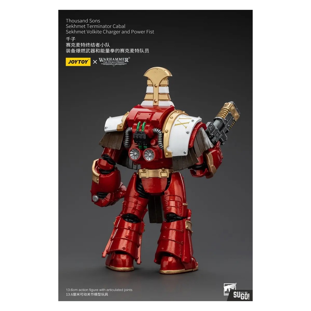 JoyToy Space Marine - Mille figli Sekhmet Terminator Cabal - Sekhmet con caricatore Volkite e pugno di potere