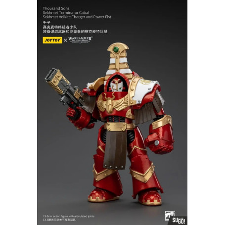 JoyToy Space Marine - Mille figli Sekhmet Terminator Cabal - Sekhmet con caricatore Volkite e pugno di potere