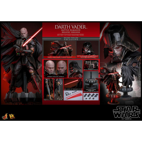 Hot toys Star Wars: Darth Vader Battaglia Danneggiata Versione Deluxe MMS 1/6