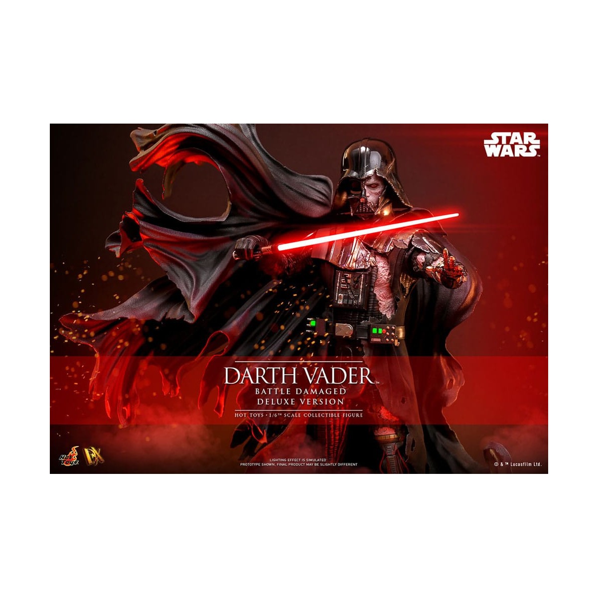 Hot toys Star Wars: Darth Vader Battaglia Danneggiata Versione Deluxe MMS 1/6