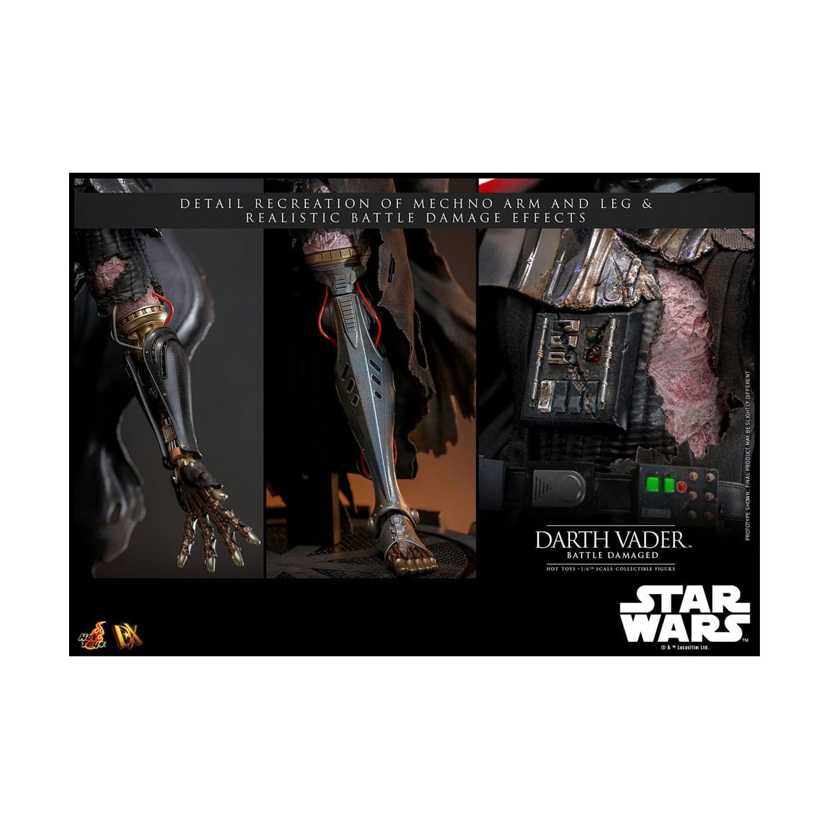 Hot toys Star Wars: Darth Vader Battaglia Danneggiata MMS 1/6