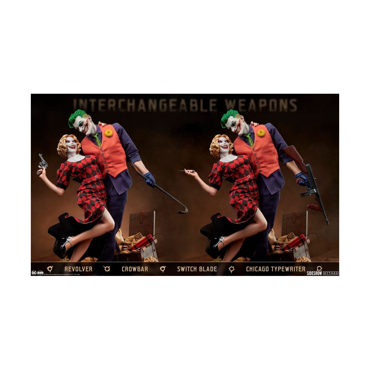 Sideshow DC Comics Mythos - Joker e Harley Quinn: amore senza legge