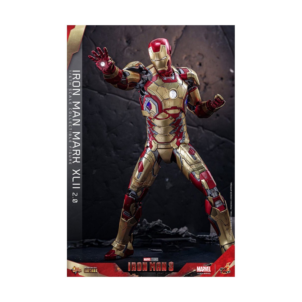 Hot Toys - Iron Man 3 - Mark XLII 2.0 die cast MMS 1/6 - Mark 42