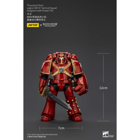 JoyToy Space Marines - Mille figli - Sergente della squadra tattica Legion MK IV con pugno di potere