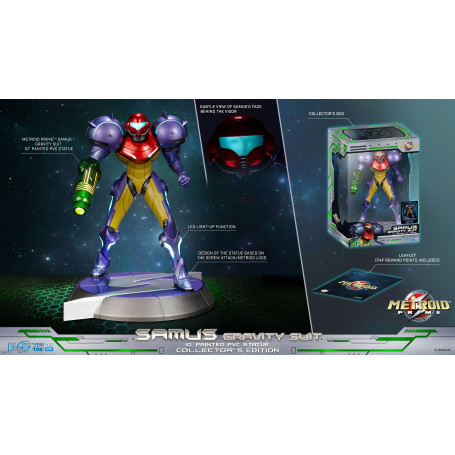 First 4 Figures - Metroid - Statua in PVC di SAMUS GRAVITY SUIT in edizione da collezione