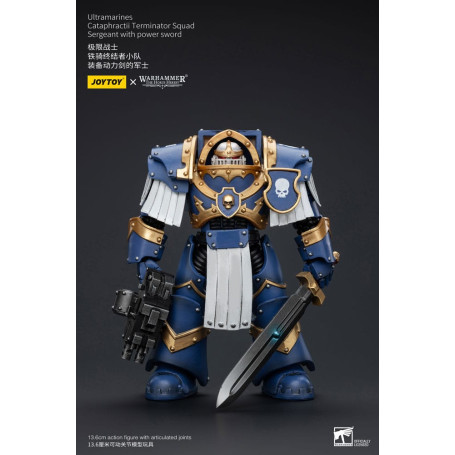 JoyToy - Space Marine - Ultramarines - Squadra Cataphractii Terminator - Sergente con spada di potere 1/18
