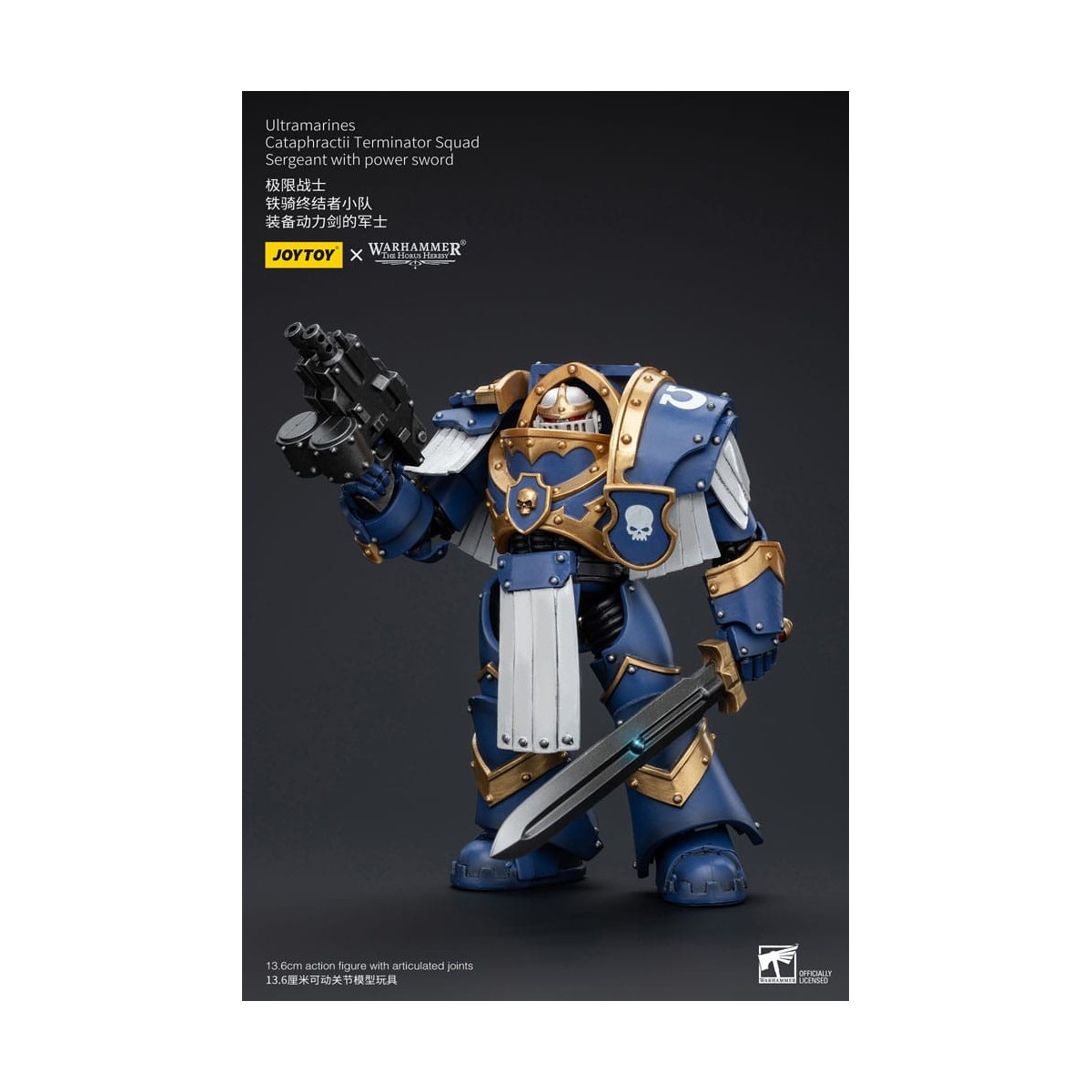 JoyToy - Space Marine - Ultramarines - Squadra Cataphractii Terminator - Sergente con spada di potere 1/18
