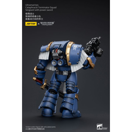 JoyToy - Space Marine - Ultramarines - Squadra Cataphractii Terminator - Sergente con spada di potere 1/18