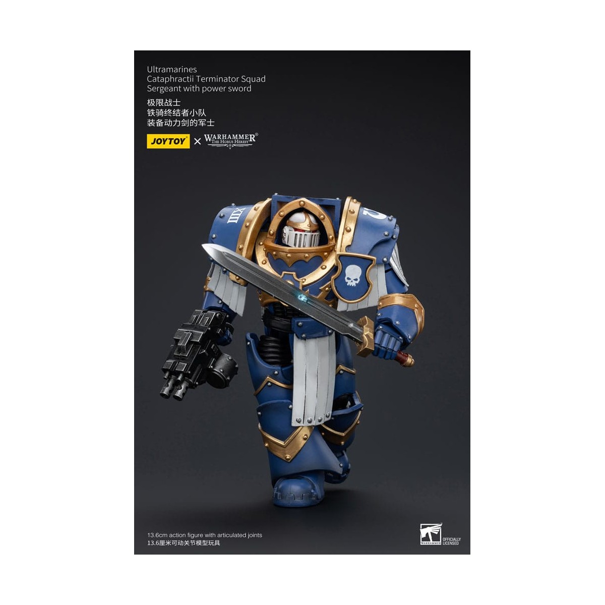 JoyToy - Space Marine - Ultramarines - Squadra Cataphractii Terminator - Sergente con spada di potere 1/18