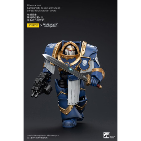 JoyToy - Space Marine - Ultramarines - Squadra Cataphractii Terminator - Sergente con spada di potere 1/18