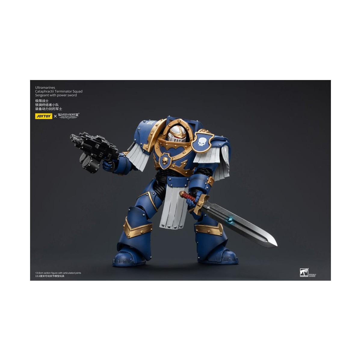 JoyToy - Space Marine - Ultramarines - Squadra Cataphractii Terminator - Sergente con spada di potere 1/18