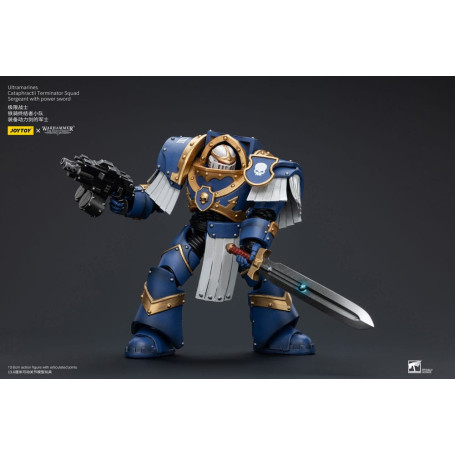 JoyToy - Space Marine - Ultramarines - Squadra Cataphractii Terminator - Sergente con spada di potere 1/18