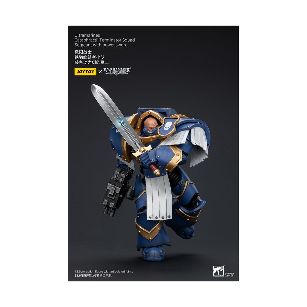JoyToy - Space Marine - Ultramarines - Squadra Cataphractii Terminator - Sergente con spada di potere 1/18