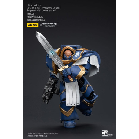 JoyToy - Space Marine - Ultramarines - Squadra Cataphractii Terminator - Sergente con spada di potere 1/18