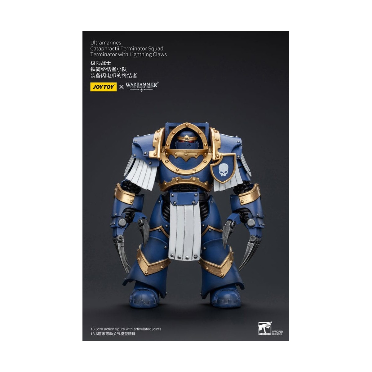 JoyToy - Space Marine - Ultramarines - Squadra Cataphractii Terminator - Terminator con artigli fulminanti 1/18