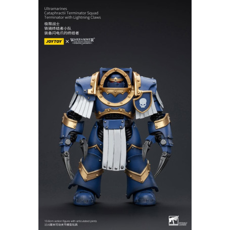 JoyToy - Space Marine - Ultramarines - Squadra Cataphractii Terminator - Terminator con artigli fulminanti 1/18