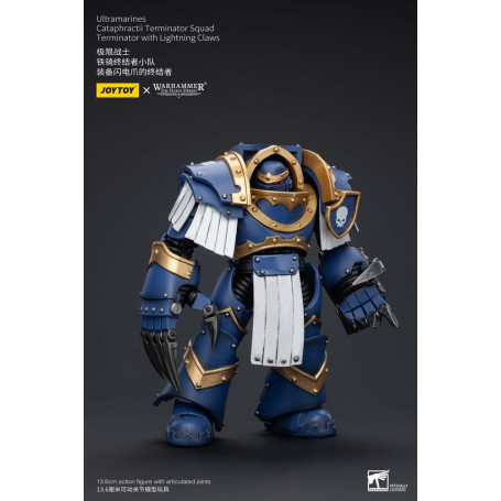 JoyToy - Space Marine - Ultramarines - Squadra Cataphractii Terminator - Terminator con artigli fulminanti 1/18