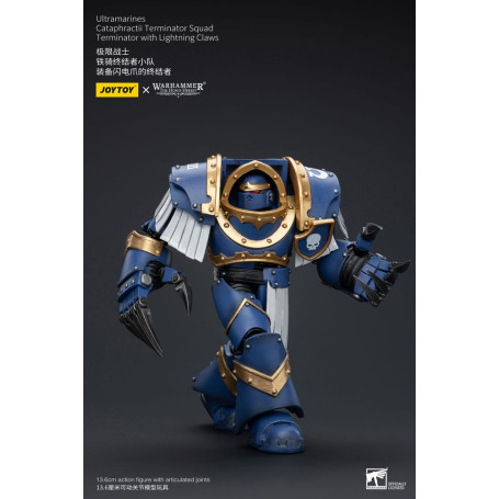 JoyToy - Space Marine - Ultramarines - Squadra Cataphractii Terminator - Terminator con artigli fulminanti 1/18