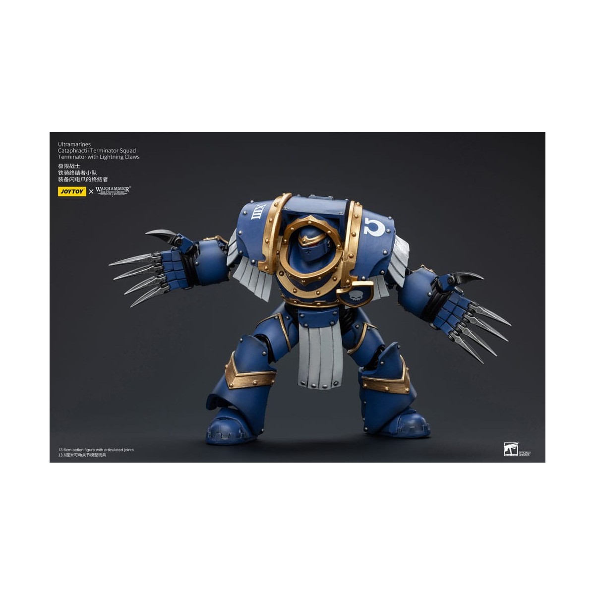 JoyToy - Space Marine - Ultramarines - Squadra Cataphractii Terminator - Terminator con artigli fulminanti 1/18