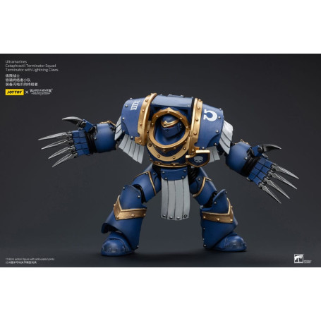JoyToy - Space Marine - Ultramarines - Squadra Cataphractii Terminator - Terminator con artigli fulminanti 1/18