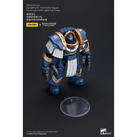 JoyToy - Space Marine - Ultramarines - Squadra Cataphractii Terminator - Terminator con artigli fulminanti 1/18