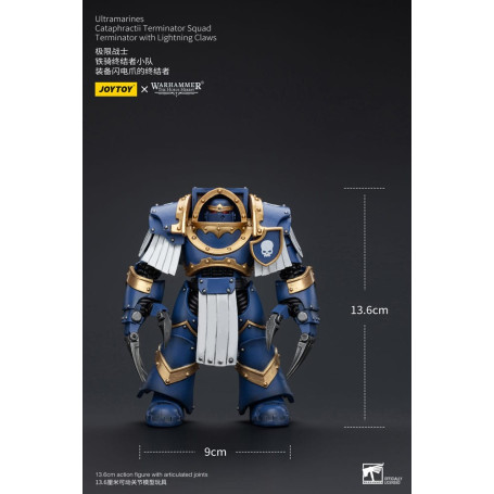 JoyToy - Space Marine - Ultramarines - Squadra Cataphractii Terminator - Terminator con artigli fulminanti 1/18