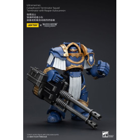 JoyToy - Space Marine - Ultramarines - Squadra Terminator Cataphractii - Terminator con autocannone Reaper 1/18