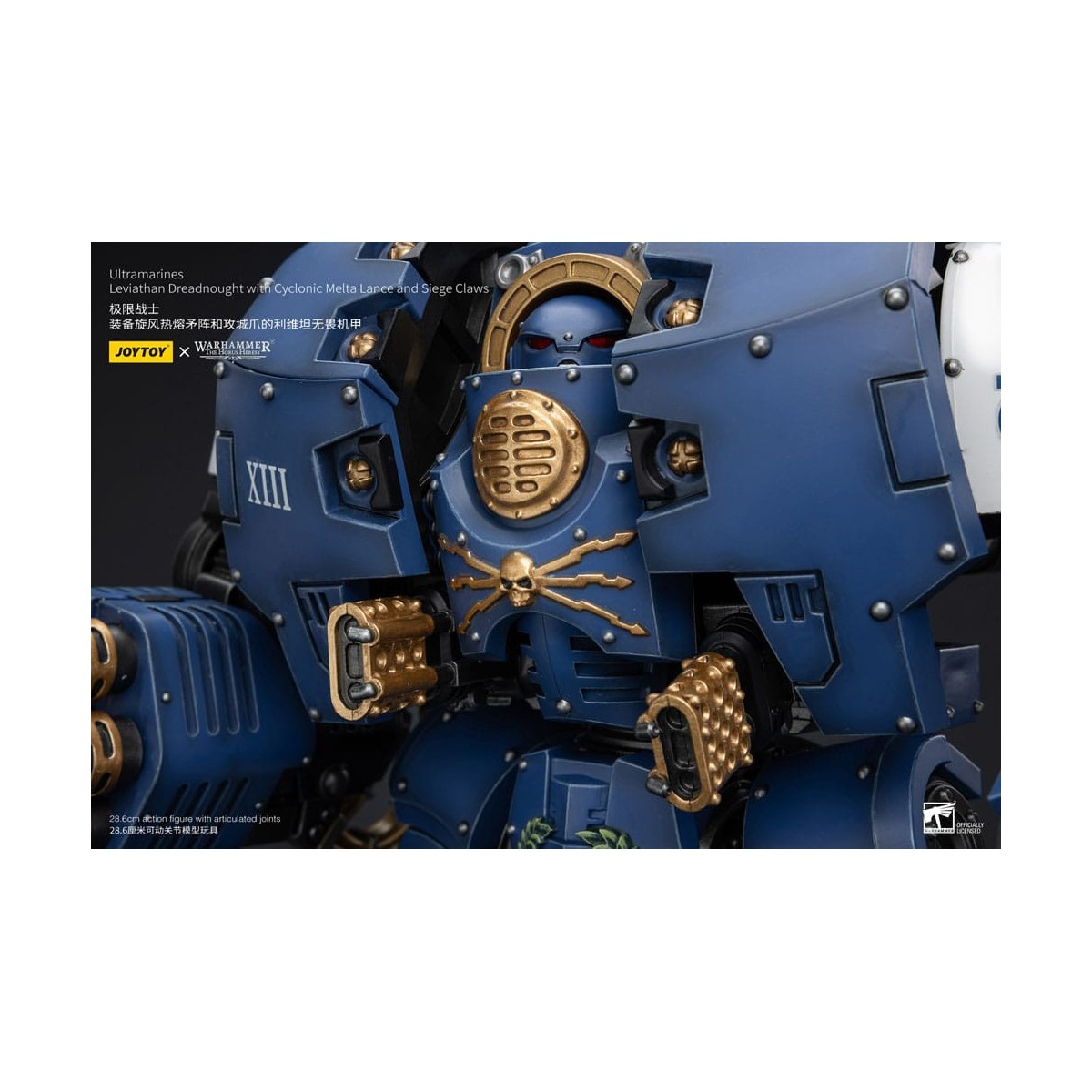 JoyToy - Space Marine - Ultramarines - Leviathan Dreadnought con lancia melta ciclonica e artigli d'assedio 1/18