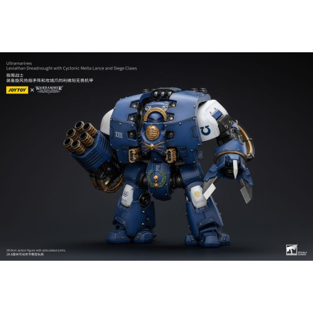 JoyToy - Space Marine - Ultramarines - Leviathan Dreadnought con lancia melta ciclonica e artigli d'assedio 1/18