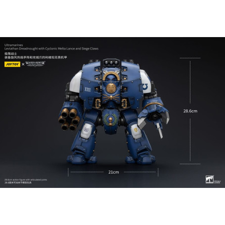 JoyToy - Space Marine - Ultramarines - Leviathan Dreadnought con lancia melta ciclonica e artigli d'assedio 1/18