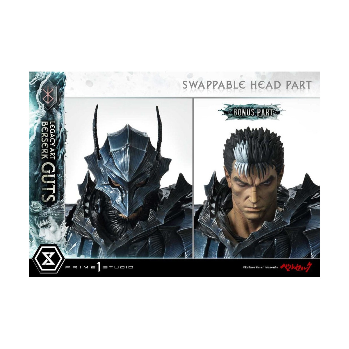 Prime 1 Studio Berserk - Kentaro Miura Legacy Art Berserker GUTS Versione Bonus Statua in scala 1/6