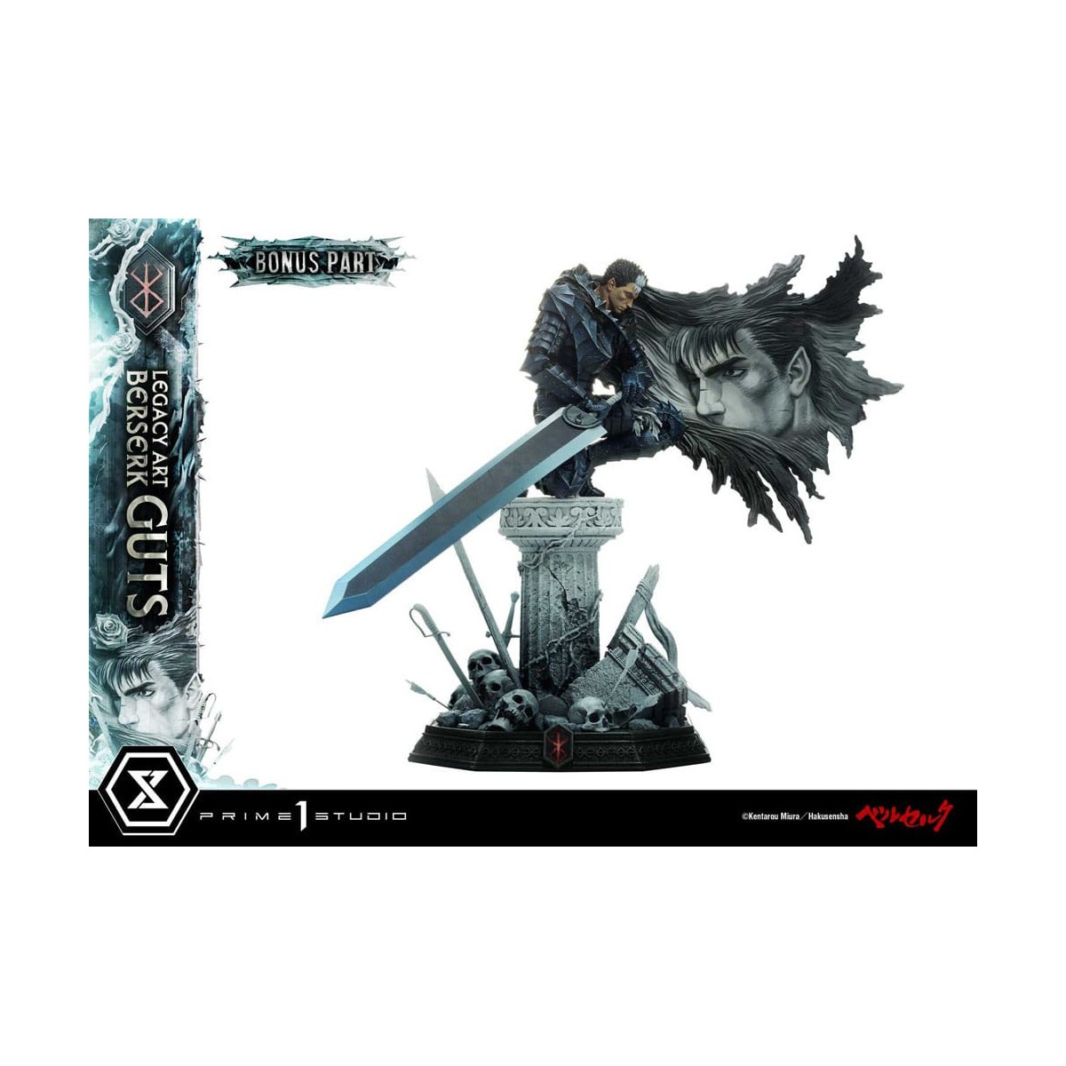 Prime 1 Studio Berserk - Kentaro Miura Legacy Art Berserker GUTS Versione Bonus Statua in scala 1/6