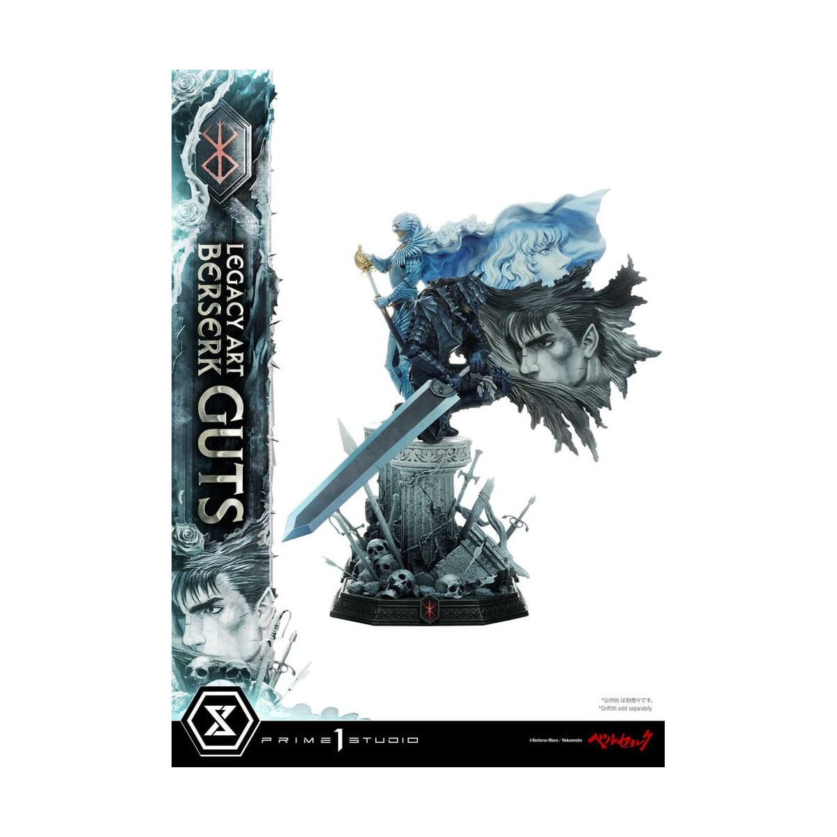 Prime 1 Studio Berserk - Kentaro Miura Legacy Art Berserker GUTS Versione Bonus Statua in scala 1/6
