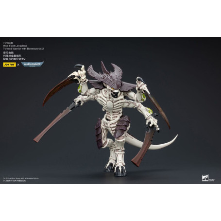 JoyToy Tiranidi - Guerriero Leviatano della Flotta Alveare con Spade d'Ossa 2 1/18 - Warhammer 40K