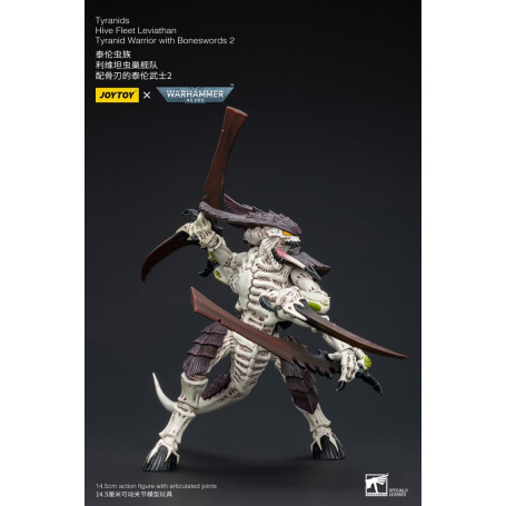 JoyToy Tiranidi - Guerriero Leviatano della Flotta Alveare con Spade d'Ossa 2 1/18 - Warhammer 40K