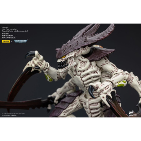 JoyToy Tiranidi - Guerriero Leviatano della Flotta Alveare con Spade d'Ossa 2 1/18 - Warhammer 40K
