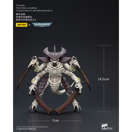 JoyToy Tiranidi - Guerriero Leviatano della Flotta Alveare con Spade d'Ossa 2 1/18 - Warhammer 40K