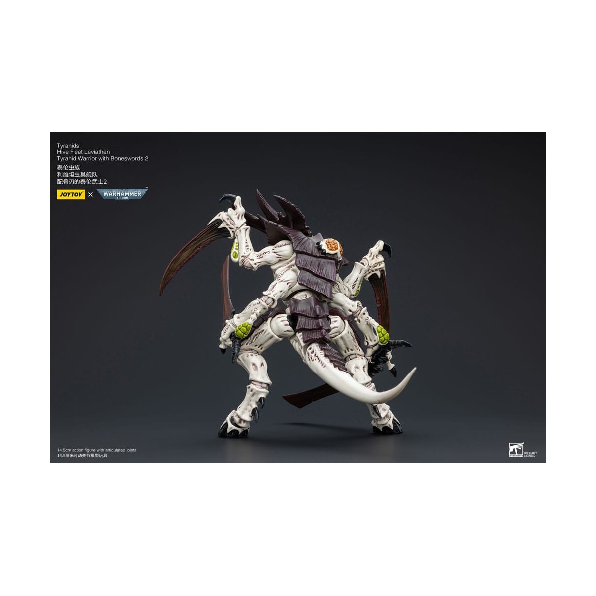JoyToy Tiranidi - Guerriero Leviatano della Flotta Alveare con Spade d'Ossa 2 1/18 - Warhammer 40K